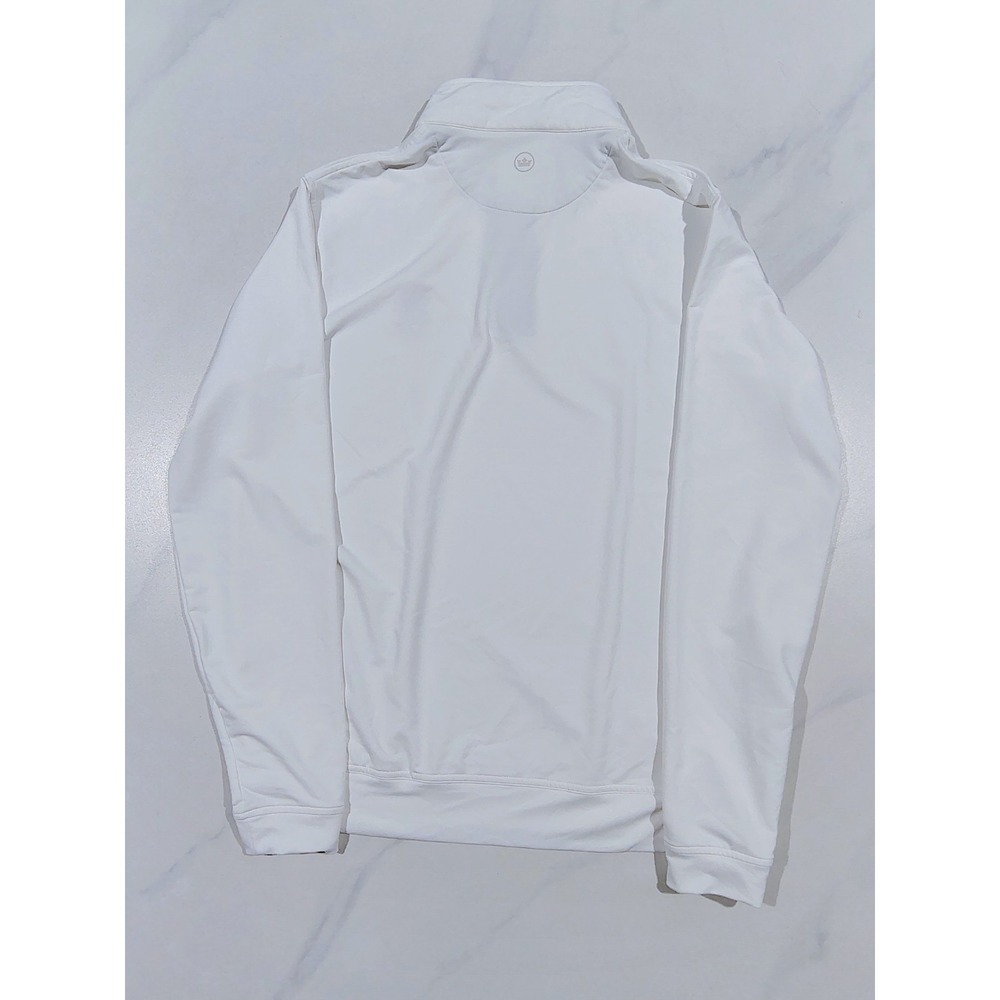 Peter Millar Stanford Cardinal Perth 1/4 Zip Men's M White Pullover Performance - Picture 8 of 14